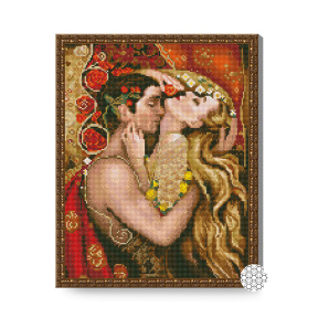 Abstracția dragostei, 40х50 cm, mozaic cu diamante