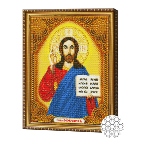 Isus Pantocrator, 40х50 cm, mozaic cu diamante