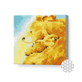 Ursoaica cu ursuleț, 20х20 cm, mozaic cu diamante
