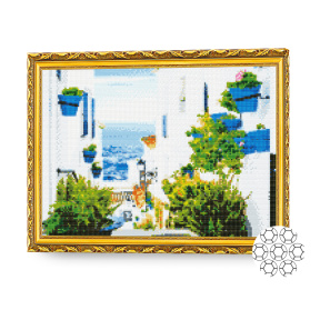 Mozaic cu diamante 40x50 cm. Stradela Santorini