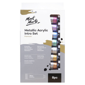 Set de vopsea acril Metallic Acrylic Paint 8 culori х 18 ml