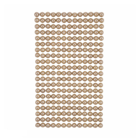 Perle autoadezive 6 mm, 260 buc. bej