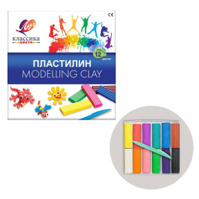 Plastilină 12 culori 240 gr. "Clasica" (Luci)