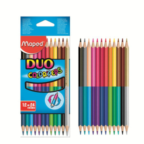 Set creioane colorate Maped duo, 24 culori