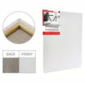 Холст на подрамнике 40x50см, мелкое зерно, акрил, лён, ROSA