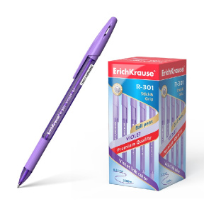 Ручка шариковая Erich Krause 0,7мм, R-301 Stick фиолетовый