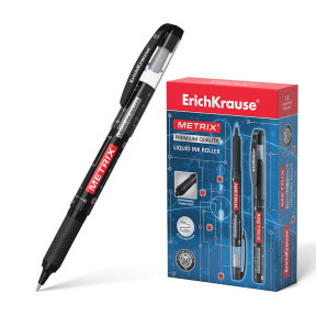 Ручка ErichKrause роллер Metrix 0.5 мм, черная
