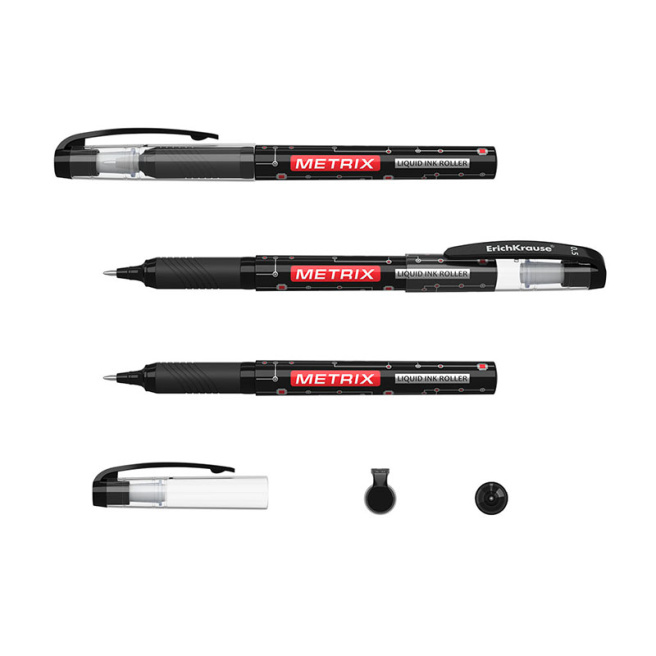 Pix cu bilă ErichKrause Metrix 0.5 mm, negru