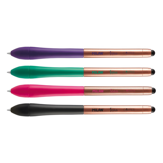 Ручка шариковая MILAN "STYLUS COPPER", со стилусом 1 мм
