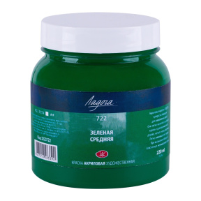 Verde mediu acril Ladoga 220 ml