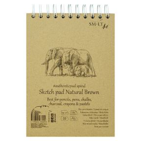 Sketchbook Natural Brown pe o spirală А5