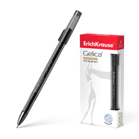 Ручка гелевая Erich Krause Gelica, 0,5 мм, черная
