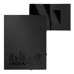 Dosar din plastic cu elastic Erich Krause MEGAPOLIS, A4, negru