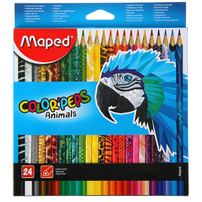 Набор цветных карандашей Animals, 24 цветов