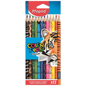Набор цветных карандашей Animals, 12 цветов