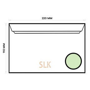 Конверт DL SLK  (110*220) пастельный, мятный