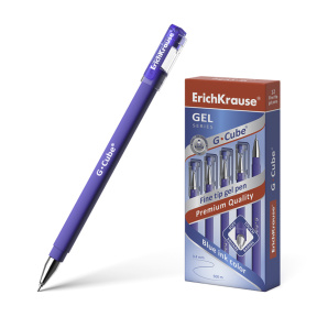 Ручка гелевая Erich Krause 0,5 мм G-Cube, синий