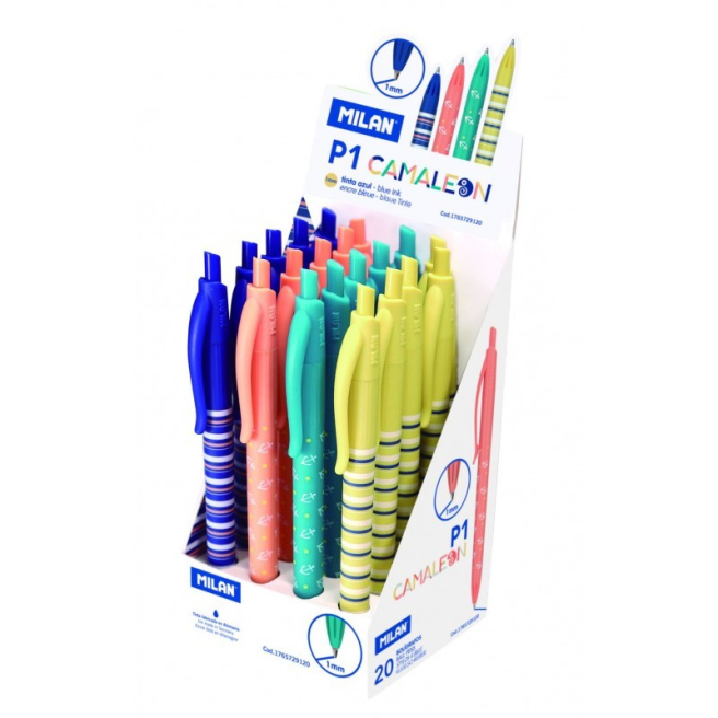 Pix cu bilă MILAN "P1 Camaleon", 1mm, albastru