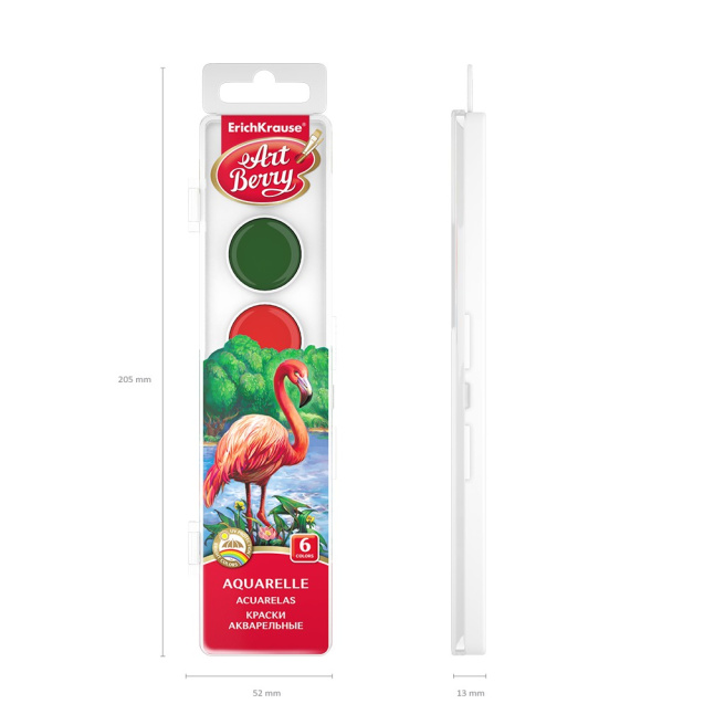 Акварель ErichKrause Art Berry, 6 цветов