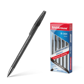 Ручка гелевая сo стираемыми чернилами Erich Krause R-301 Magic Gel 0.5, чёрный