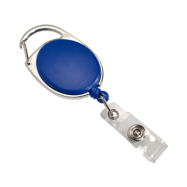 Șiret cu clipsă Yo-Yo, cu carabină din metal, rotund, albastru