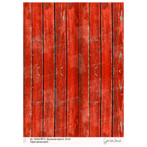 Hartă de decupaj Geronimo A4, 25g/m2 Scânduri vechi roșii