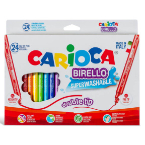 Набор фломастеров Carioca Birello, двусторонние, 24 цветов