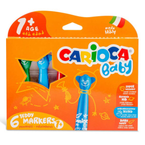 Set carioci Carioca "Baby Teddy", 6 culori
