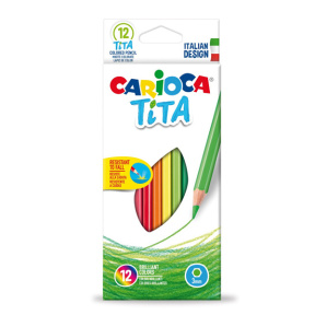 Карандаши цветные Carioca Tita, пластиковые, 12 цветов