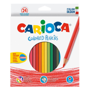 Карандаши цветные Carioca шестигр, 24 цветов