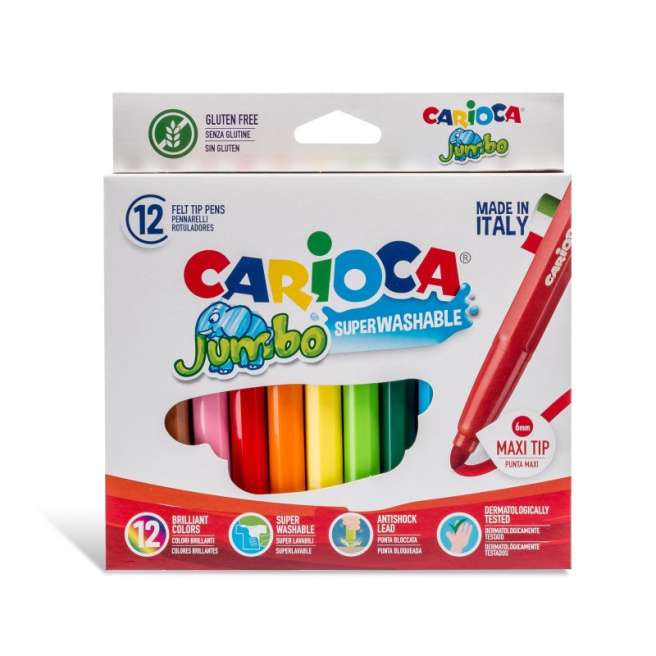 Набор фломастеров Carioca Jumbo 12 шт