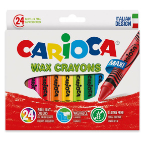 Восковые карандаши Carioca Maxi, 24 цветов