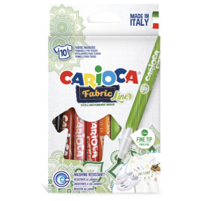 Set carioci Carioca Fabric, 10 culori