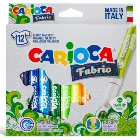 Set carioci Carioca Fabric, 12 culori
