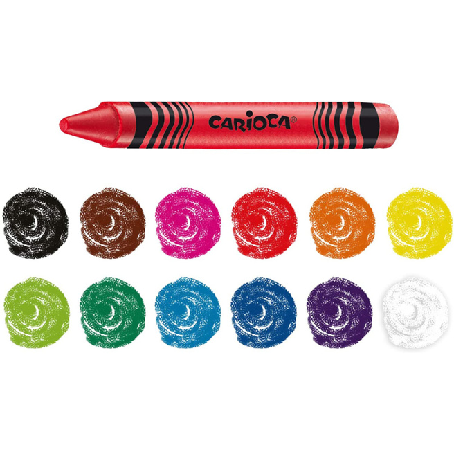 Восковые карандаши Carioca, 12 цветов