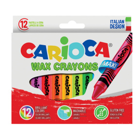 Creioane cerate Carioca Maxi, 12 culori