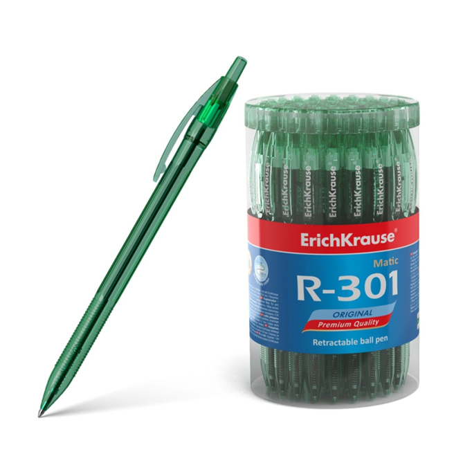 Pix bila cu buton Erich Krause 0.7 mm R-301 Original Matic, verde