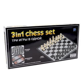 Set jocuri 3 în 1. Șah-dame-table