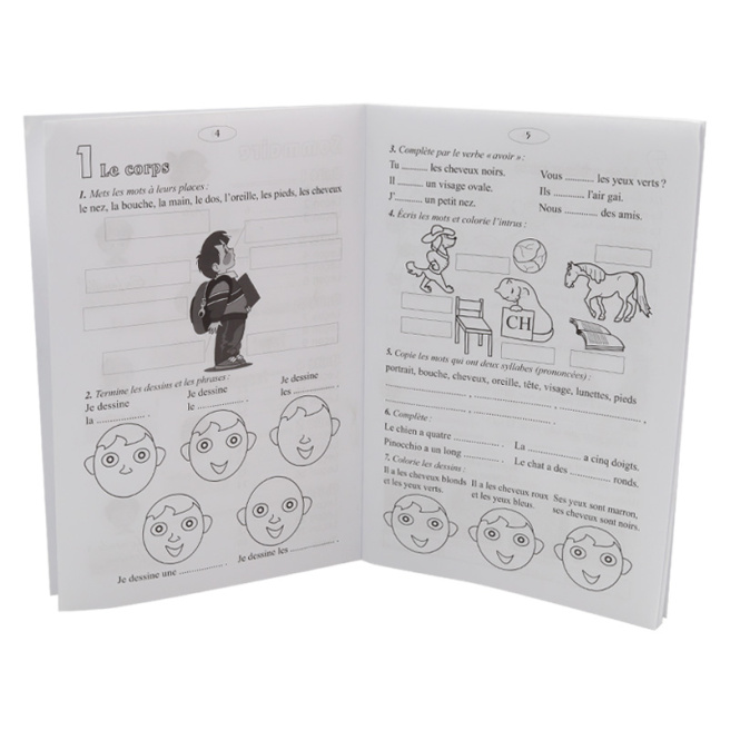 Le Francais Niveaux A1.2. Cahier. Exercices, jeux, coloriage