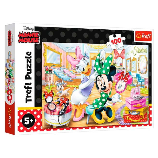 Minnie într-un salon de înfrumusețare, 100 elemente