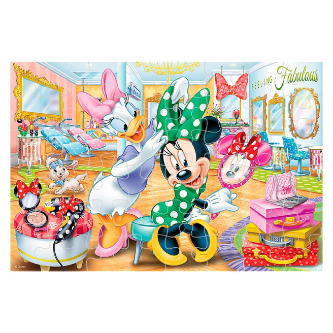 Minnie într-un salon de înfrumusețare, 100 elemente
