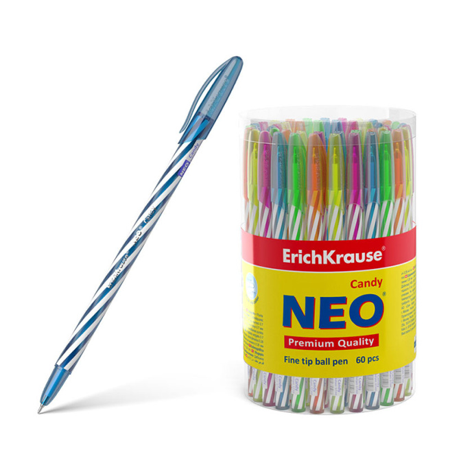 Pix cu bila ErichKrause Neo Candy 0,7mm, albastru