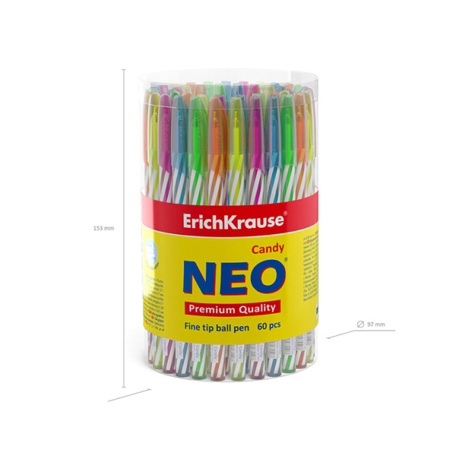 Pix cu bila ErichKrause Neo Candy 0,7mm, albastru