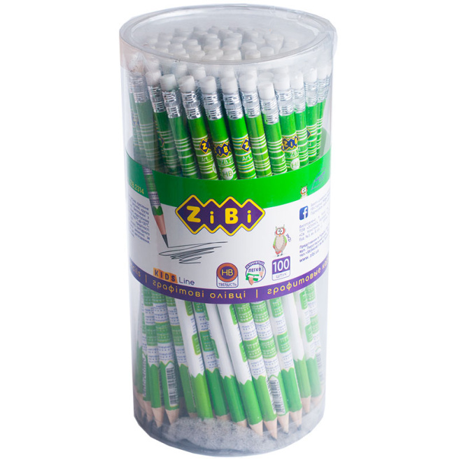 Creion grafit TABLE HB, cu radieră, KIDS Line, (per bucată)