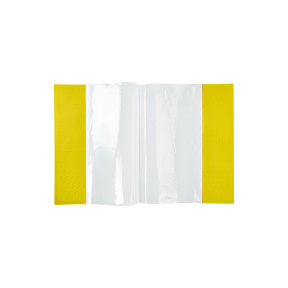 Copertă A5, transparentă 120 mkm, cu margini galbene