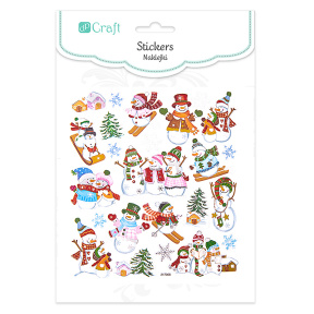 Наклейки - счастливый снеговик