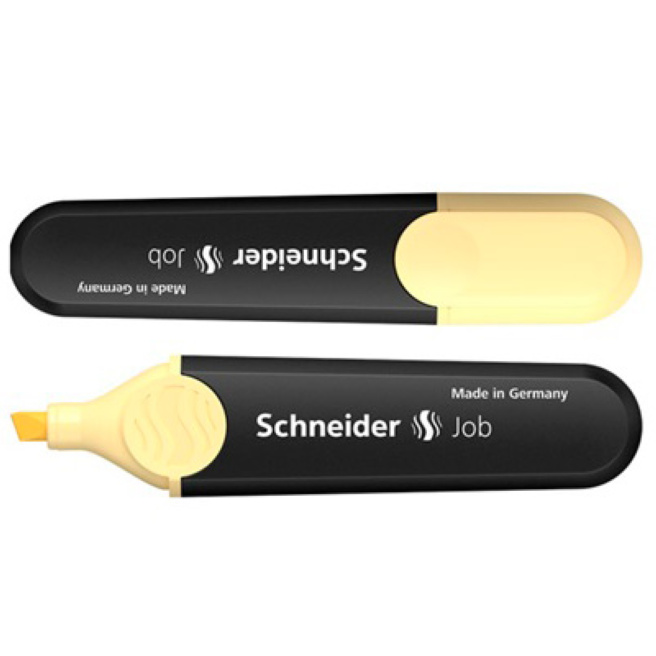 Текстмаркер SCHNEIDER JOB, пастель ванильный, (по штучно)
