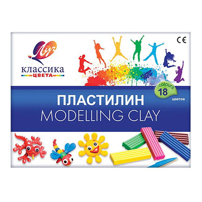 Plastilină 18 culori, 360 gr. "Clasica"