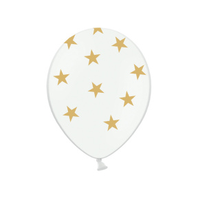 Воздушный шарик Звезды, пастель белый