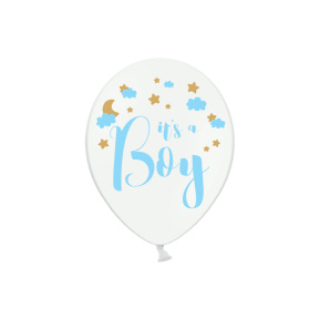 Balon E Băiat, alb-pastel